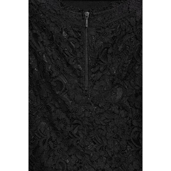 Soft Surroundings Black Lace Long Sleeve Top Sheer Floral Lace Size S - Picture 7 of 9